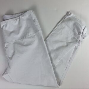 Soft Surroundings Slimsation Ruched White Capri Leggings